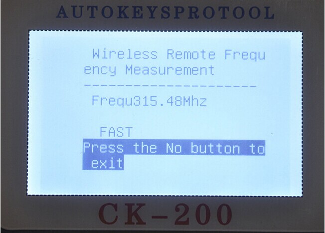 CK-200 प्रमुख प्रोग्रामर स्क्रीन डिस्प्ले -4